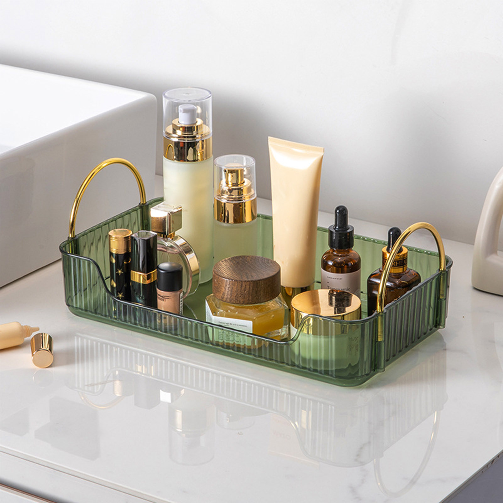 Luxury Skincare Organizer - Bathroom Organizer Rack Light Luxury Acrylic