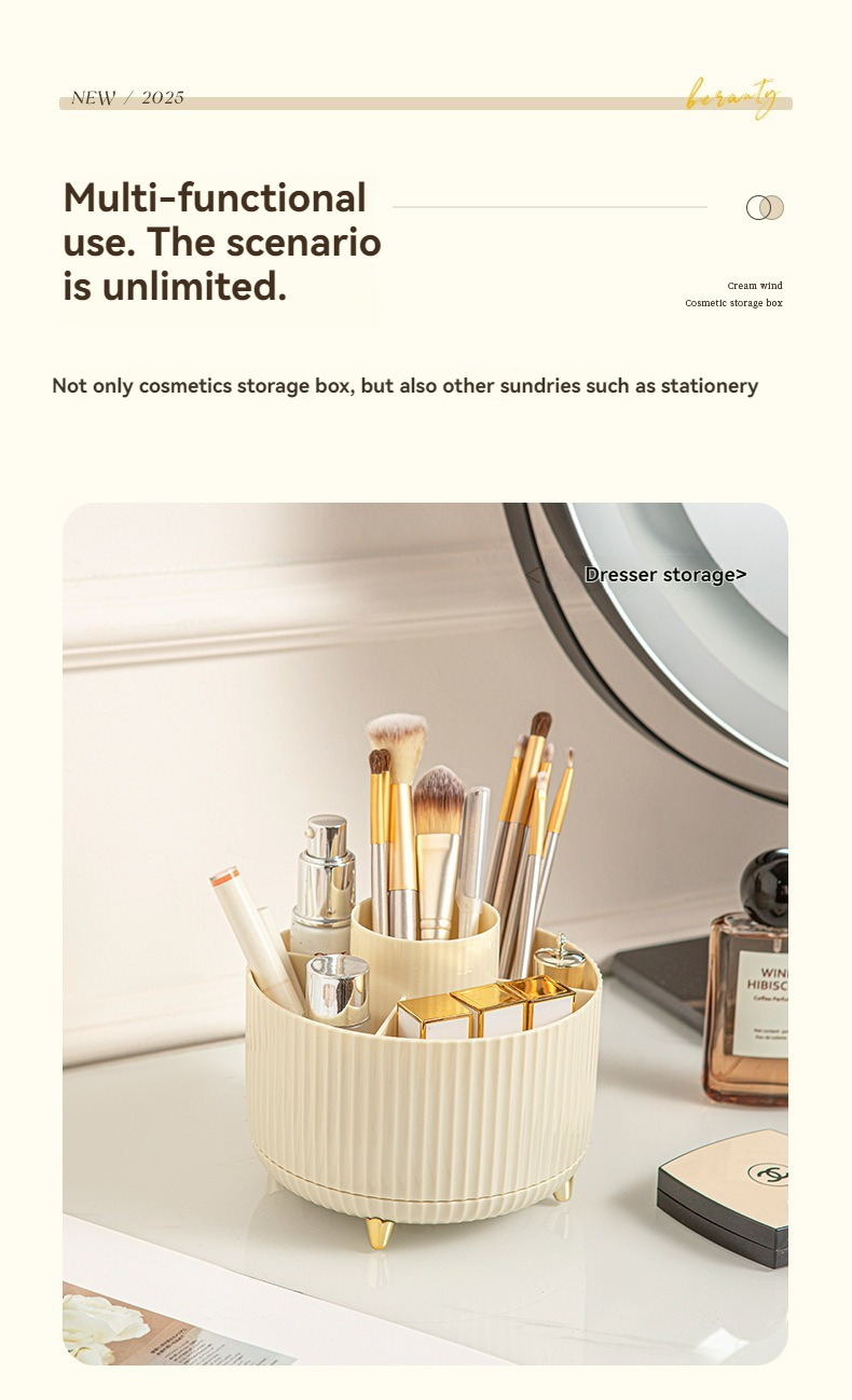 Light Luxury Gold Feet 360 °   - Luxury Skincare Organizer review and price
