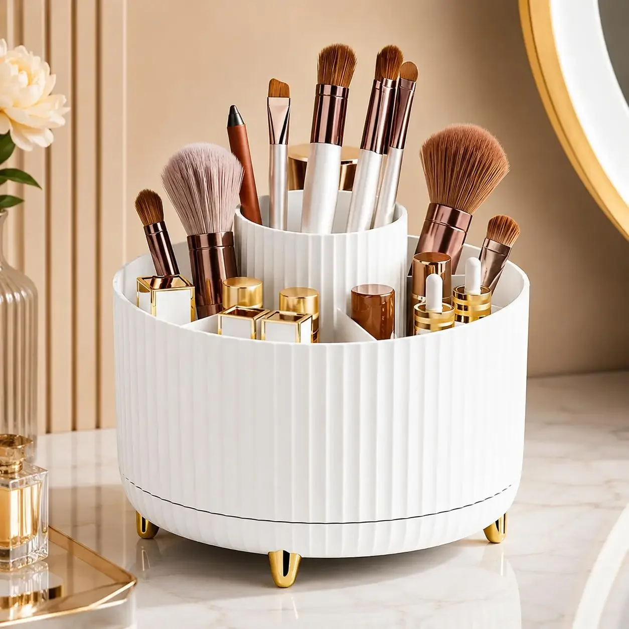 360 Rotating Makeup Organizer  - Luxury Skincare Organizer review and price