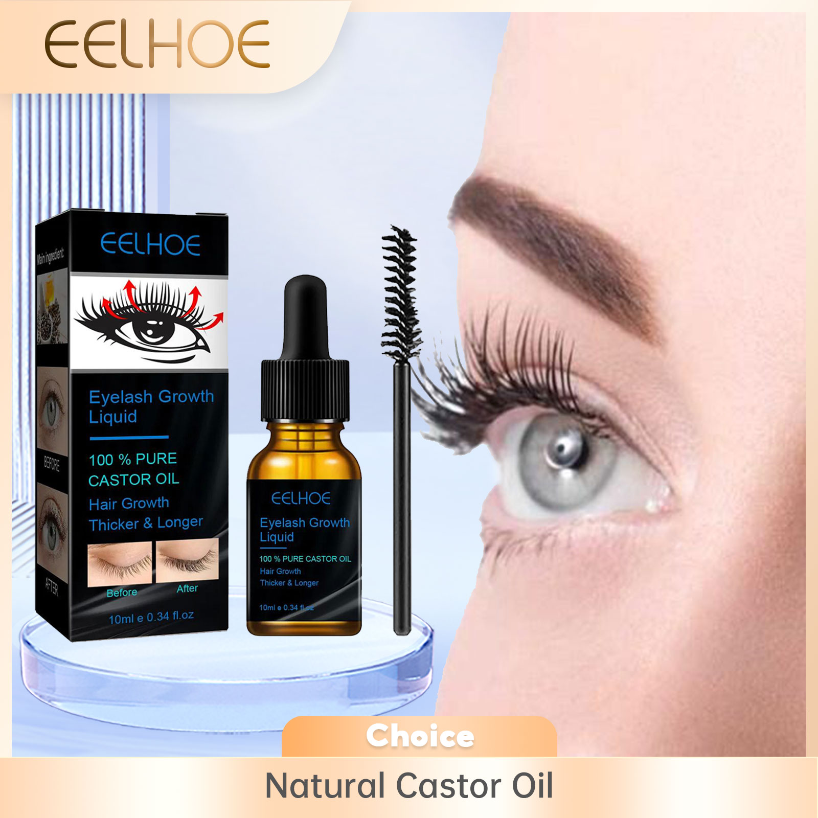 Castor Oil Eyelash Growth Seru - Epidermal Growth Factor review and price