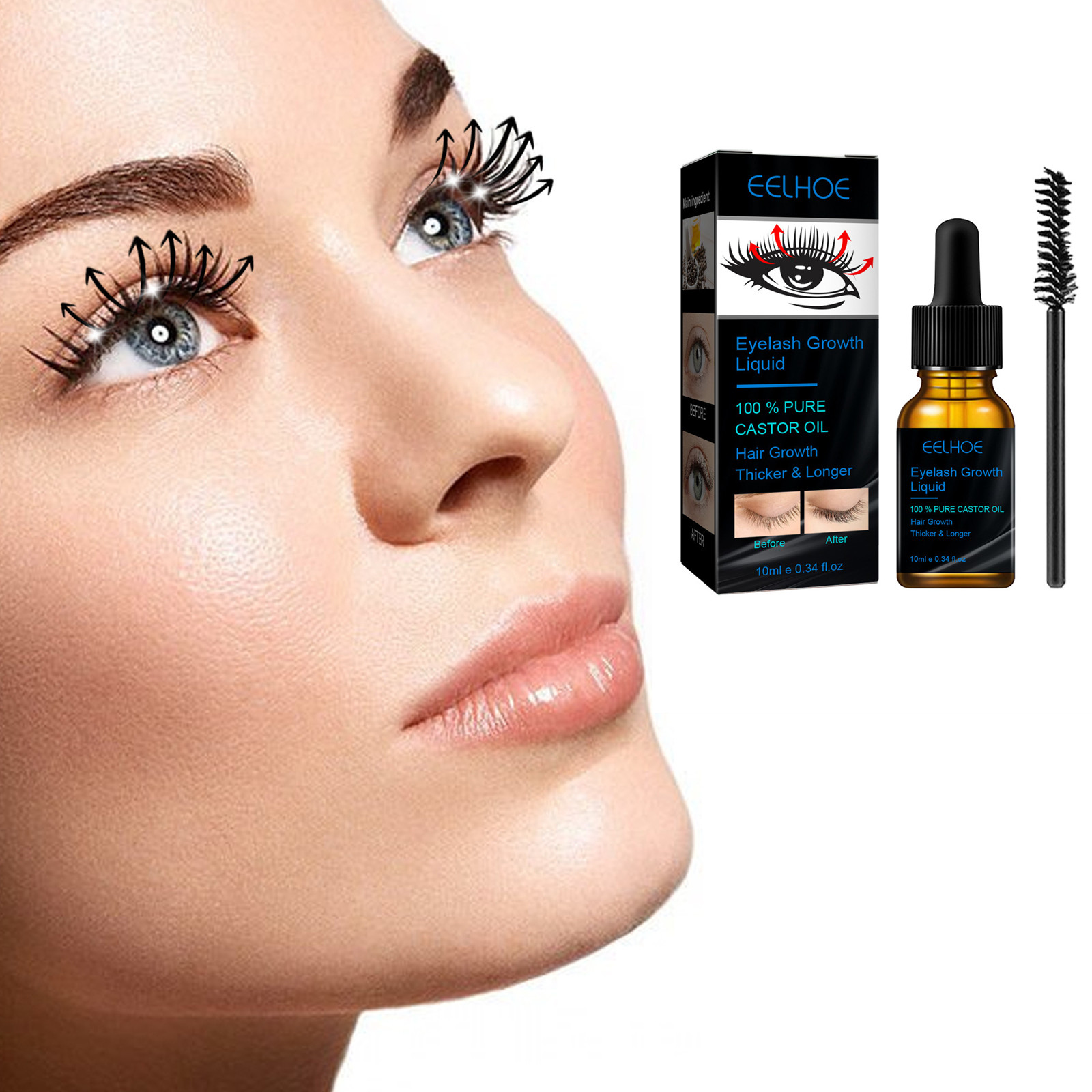 Castor Oil Eyelash Growth Seru - Epidermal Growth Factor review and price
